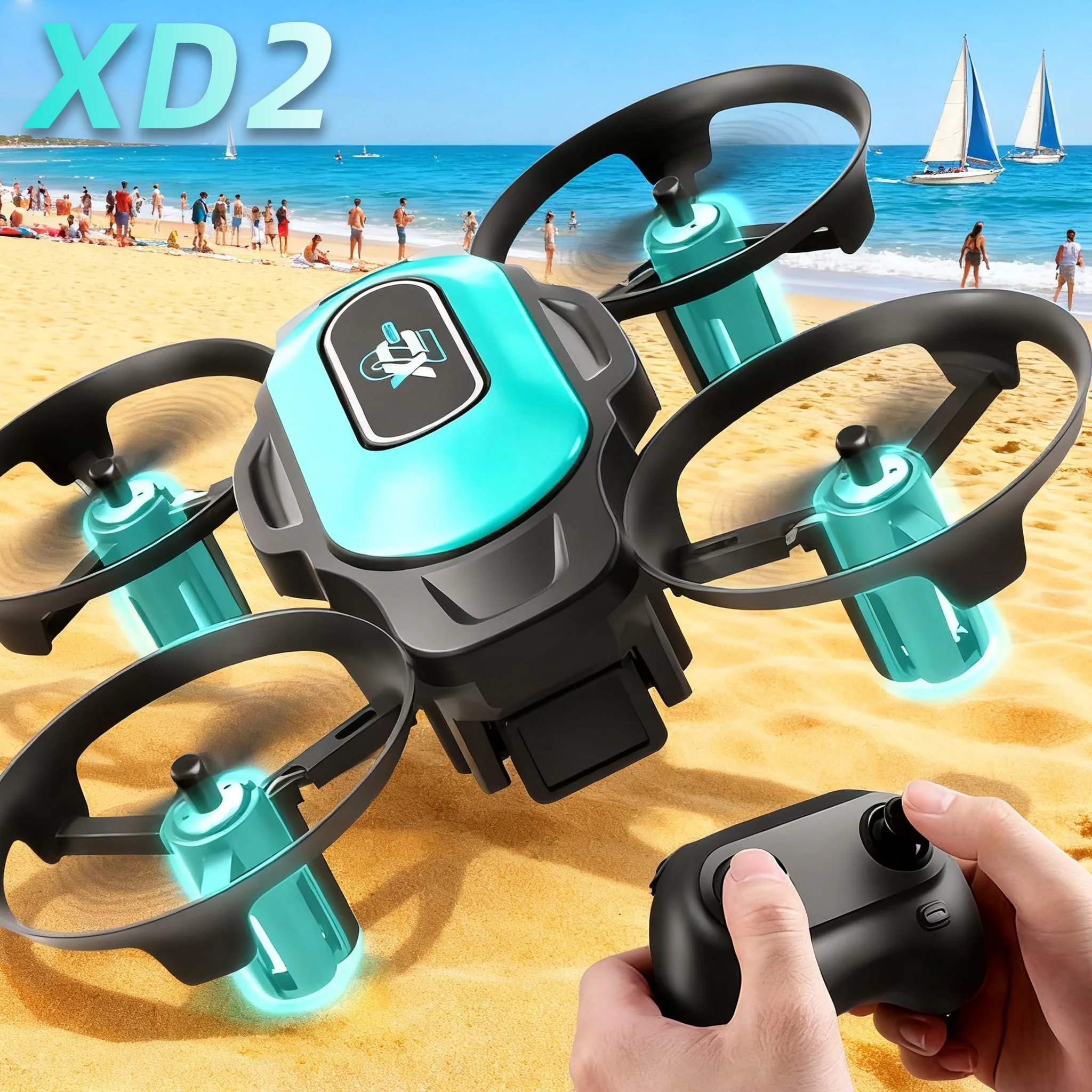 Drone Camera Hd - XD2 Mini-Drohne, 360 ° Stunt-Flips, LED-Nachtlichter,