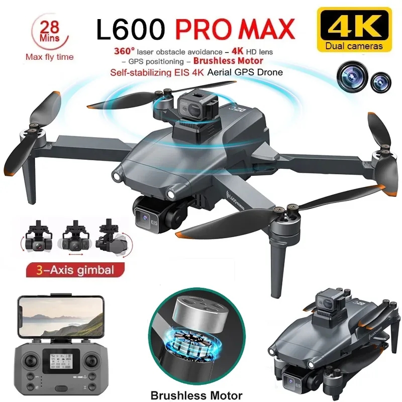 Drone Camera Wide Angle - L600 PRO MAX GPS Drone Professionelle
