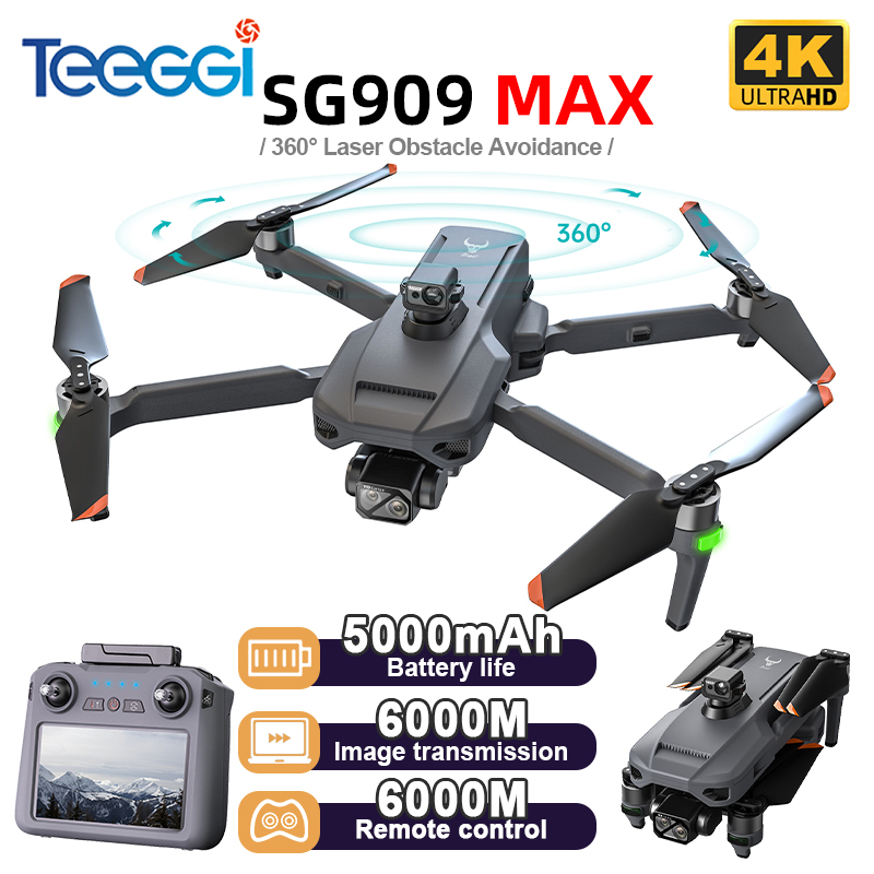 Drone Camera Night Vision - Teeggi SG909 MAX GPS-Drohne mit 4K-Kamera,