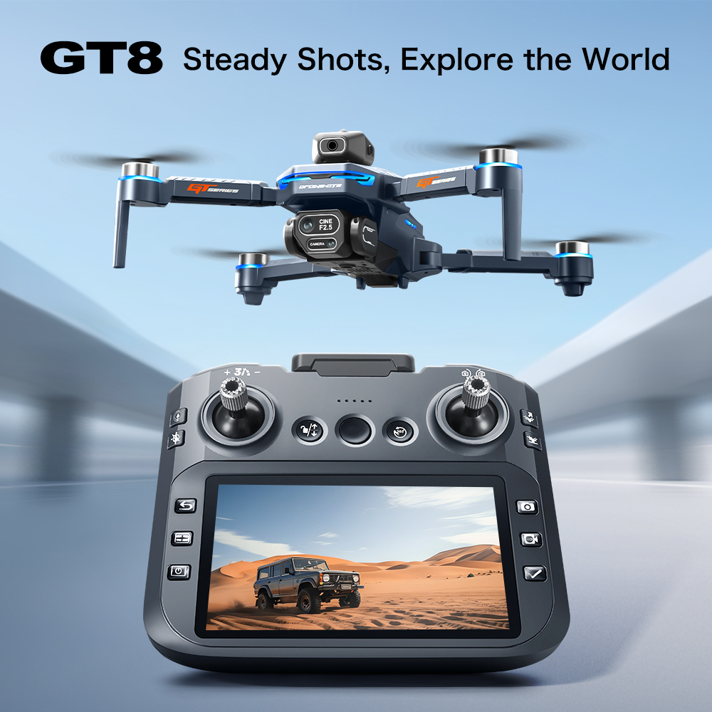 Drone Camera Mount - GT8 Hindernisvermeidungs-Luftdrohne – bürstenloser HD-Quadrocopter mit